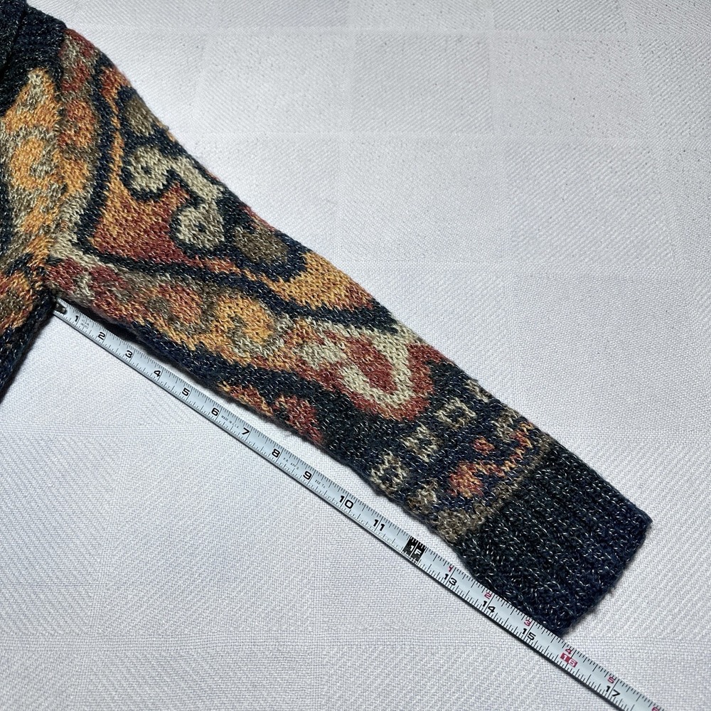 J Jill Bloomsbury Cardigan Womens XS Petite Southwestern Aztec Shawl Collar - Picture 9 of 10